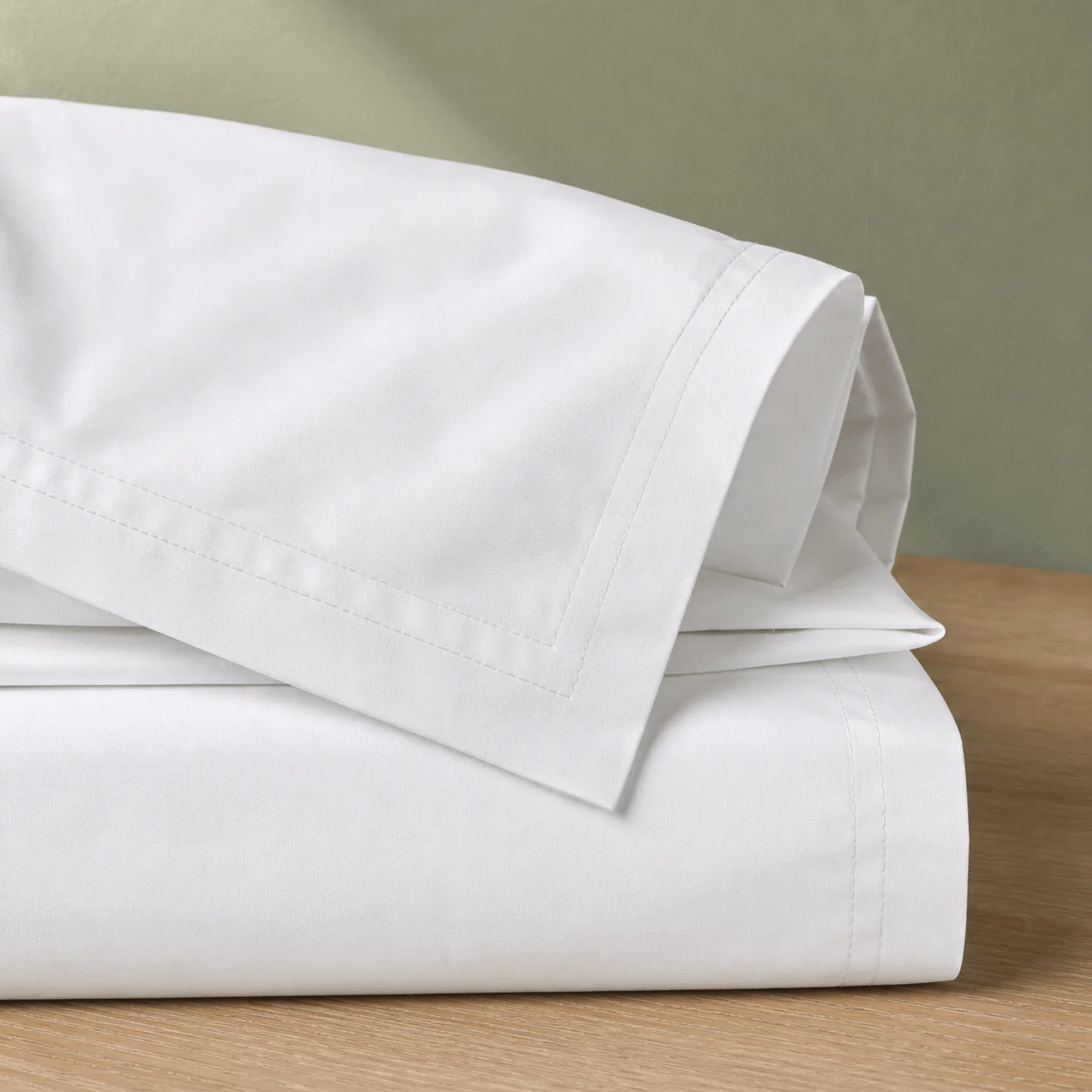 Crisp Percale Sheet Set construction view