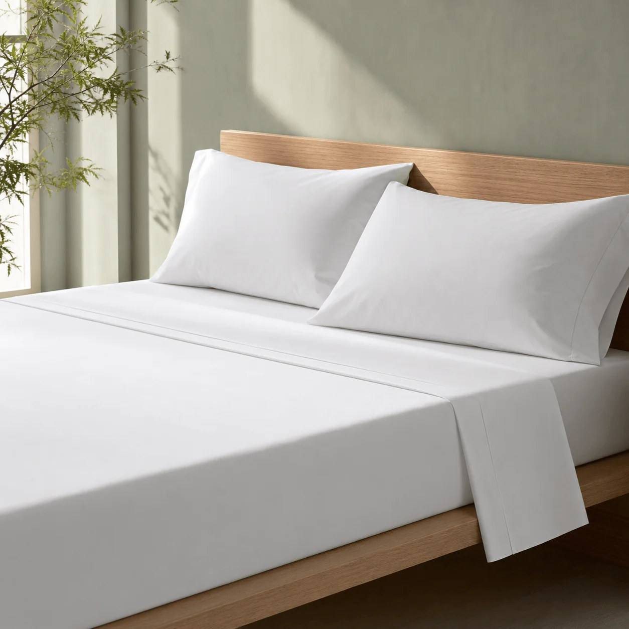 Crisp Percale Sheet Set lifestyle view