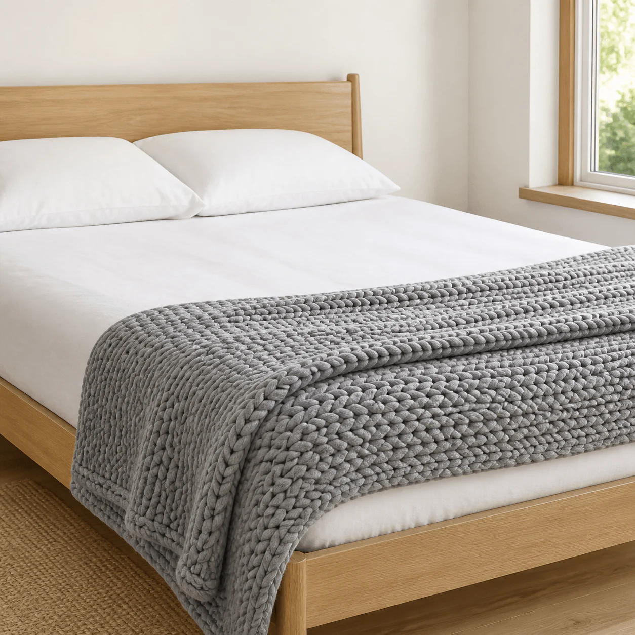 Weighted Knit Throw lifestyle view